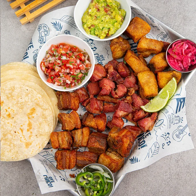 Sampler  Chicharronero — Oye Chico, comida cubana